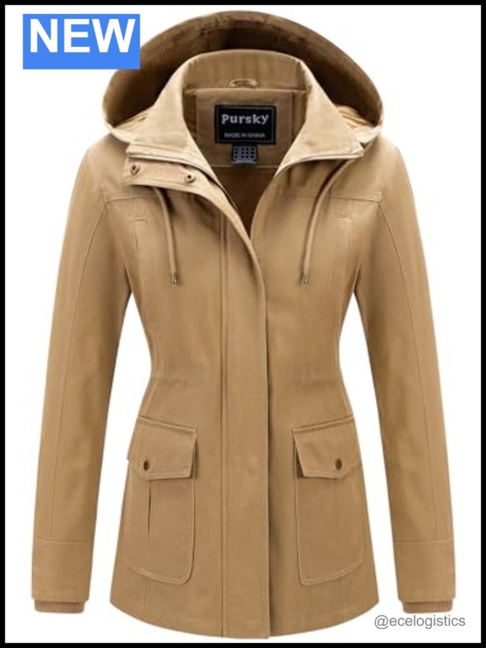 Women's Cotton Military Anorak Jacket Lightweight Casual Safari Utility Coat